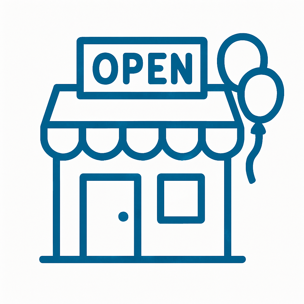 Icon Werbeanlagen zur Geschäftseröffnungn