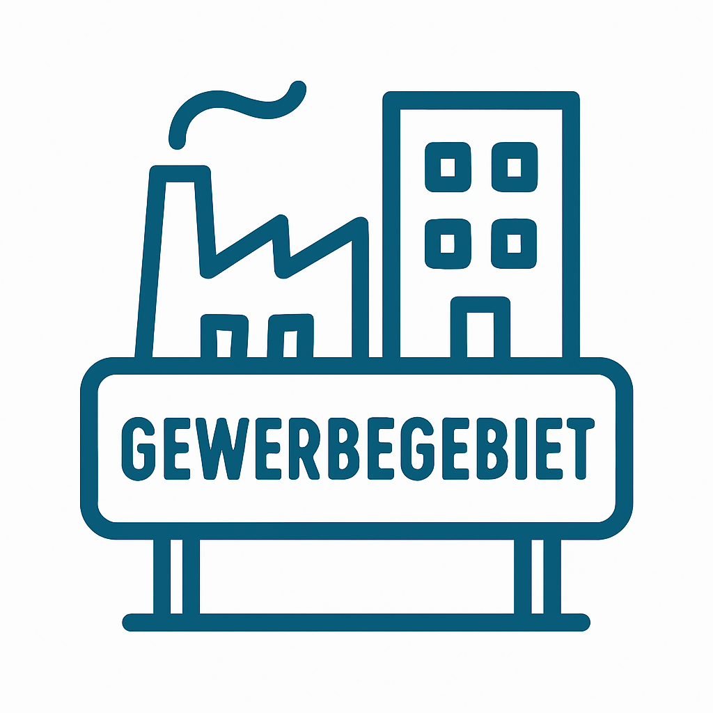 Icon Gewerbegebiet und Werbeanlagenn