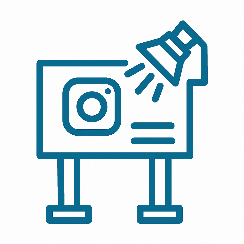 Icon indirekt beleuchtete Werbeanlagen